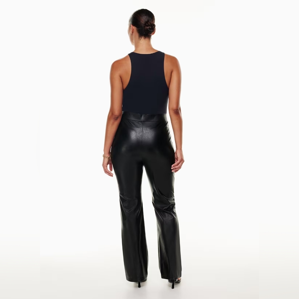 🆕️ Aritzia Upstage Flared Vegan Leather Pant - Picture 3 of 16
